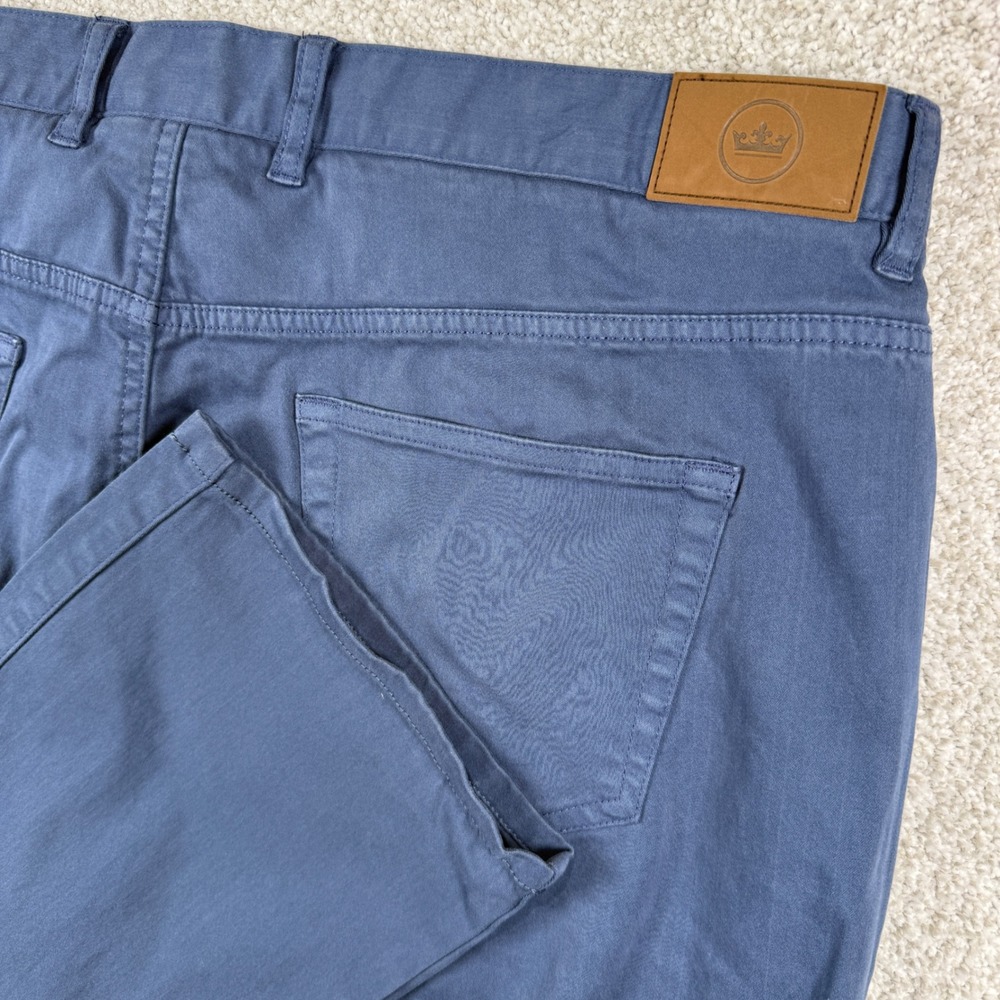 Peter Millar Pants Men 40 Blue Cotton Modal Stretch Five Pocket Casual Chino